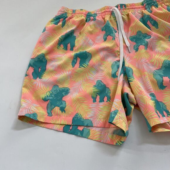 Chubbies‎ Swim Trunks Shorts Mens 2XL Rumble in the Jungle Gorilla Neon Bright - Picture 2 of 10